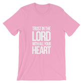 Trust in The Lord Shirt - Proverbs 3 5-6 Shirt - Bible Quotes - Religion Shirts - Christian Shirts - Scripture Shirts EternalChristianTees Pink XX-Large